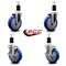 Service Caster 5'' Blue Poly Wheel Swivel 1-1/2'' Expanding Stem Caster Set 2 Brakes, 4PK SCC-EX20S514-PPUB-BLUE-2-TLB-2-112 - alternate 2